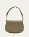 Saint Laurent Ysl Top-handle Bag In Smooth Leather In Green