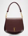 Saint Laurent Ysl Top-handle Bag In Smooth Leather In Orange