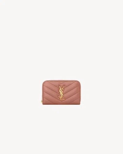 Saint Laurent Ysl Wallet In Pink