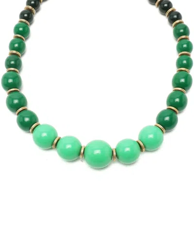 Saint Laurent Yves Beads Choker In Green