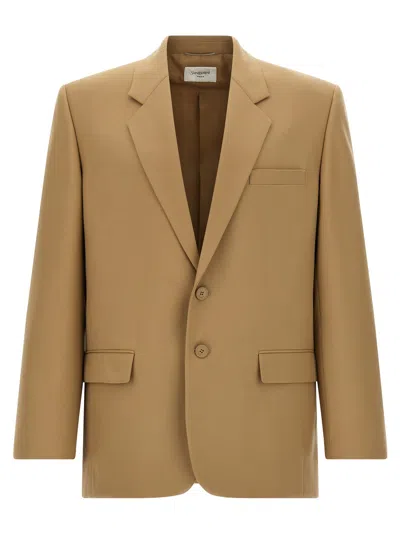 Saint Laurent 'yves' Blazer In Brown