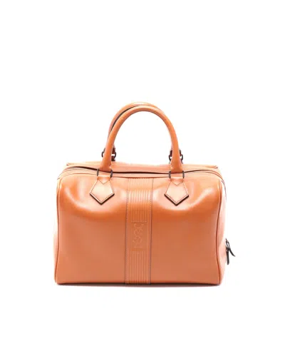 Saint Laurent Yves Boston Bag In Orange