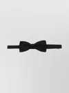 Saint Laurent Yves Bow Tie In Silk Satin Accessories In Black