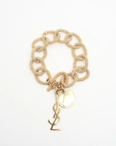 Pre-owned Saint Laurent Yves Bracelet In Gold