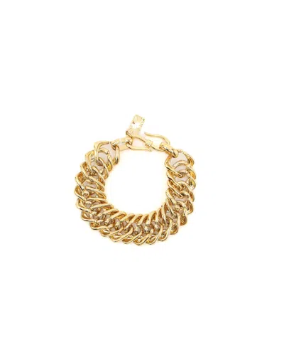 Saint Laurent Yves Chain Bracelet In Gold
