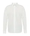 Saint Laurent White Pointed Collar Long Sleeve Shirt In Cotton Man In White