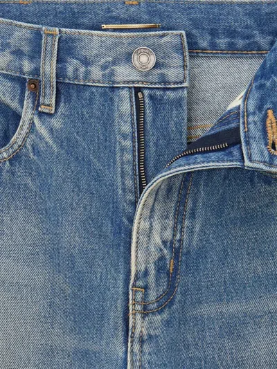 Saint Laurent Yves High-waisted Flared Jeans In Blue