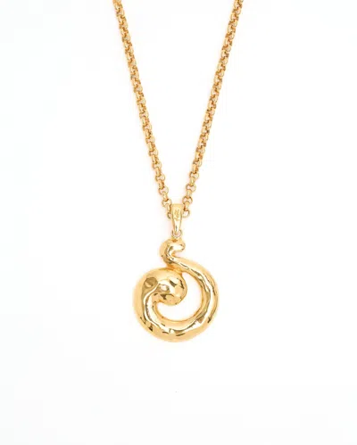 Pre-owned Saint Laurent Yves Necklace In Gold