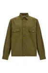 Saint Laurent Green Jacket With Pockets On The Front In Cotton Man In Green