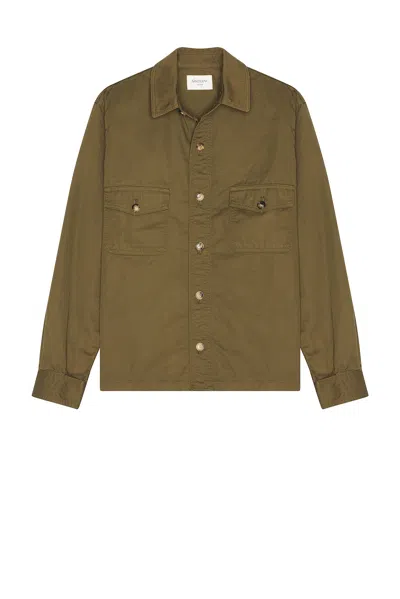 Saint Laurent Yves Overshirt In Authentic Kaki