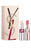 Saint Laurent Yves  2-piece Lip Gloss Stick & Balm Set (limited Edition) $84 Value In No Color