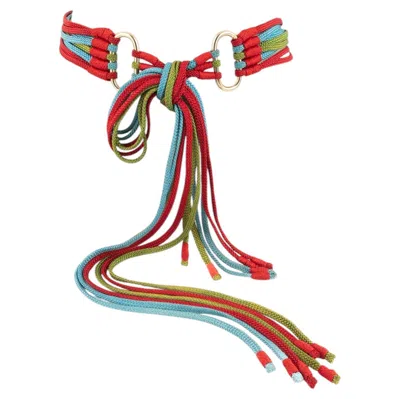 Pre-owned Saint Laurent Yves  (attributed To) Passementerie Belt In Gray