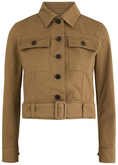 SAINT LAURENT SAINT LAURENT BELTED COTTON-TWILL JACKET