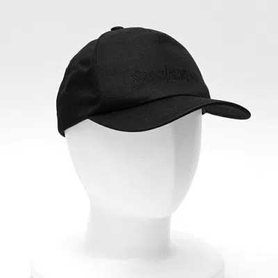 Pre-owned Saint Laurent Yves  Black Cotton Linen Cap ()