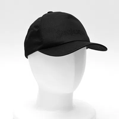 Pre-owned Saint Laurent Yves  Black Cotton Linen Cap ()