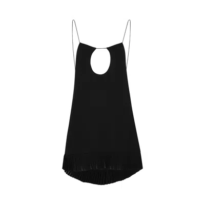 Saint Laurent Yves  Black Cut-out Mini Dress
