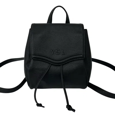 Pre-owned Saint Laurent Yves  Black Leather Backpack ()