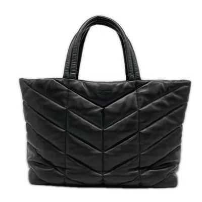 Pre-owned Saint Laurent Yves  Black Leather Handbag Tote Bag ()