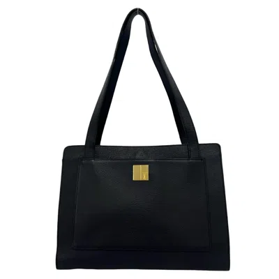 Pre-owned Saint Laurent Yves  Black Leather Shoulder Bag Tote Bag ()