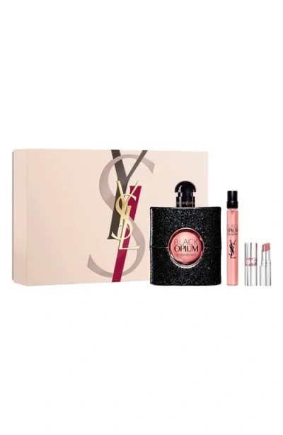 Saint Laurent Yves  Black Opium Eau De Parfum 3-piece Gift Set (limited Edition) $211 Value In No Color