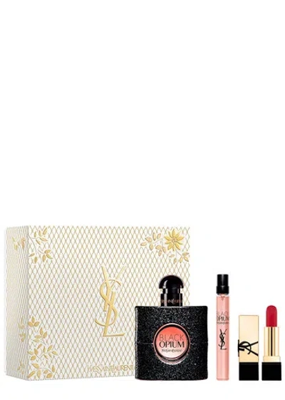Saint Laurent Yves  Black Opium Eau De Parfum Deluxe Gift Set 50ml | Sale For Rewards Members In White