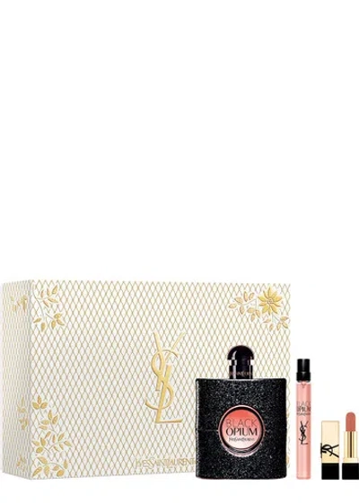 Saint Laurent Yves  Black Opium Eau De Parfum Deluxe Gift Set | Sale For Rewards Members In White
