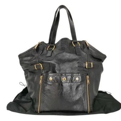 Pre-owned Saint Laurent Yves  Black Patent Leather Tote Bag ()