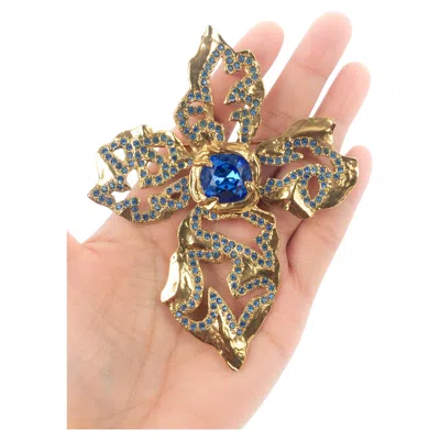 Pre-owned Saint Laurent Yves  Blue Brooch