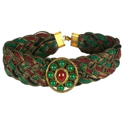 Pre-owned Saint Laurent Yves  Braided Jewel Haute Couture Choker In Multi