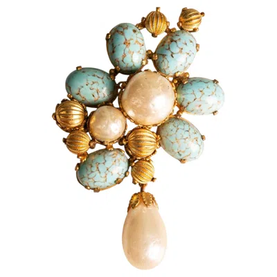 Pre-owned Saint Laurent Yves  Brooch By Roger Scemama Circa 1972 In Multiple