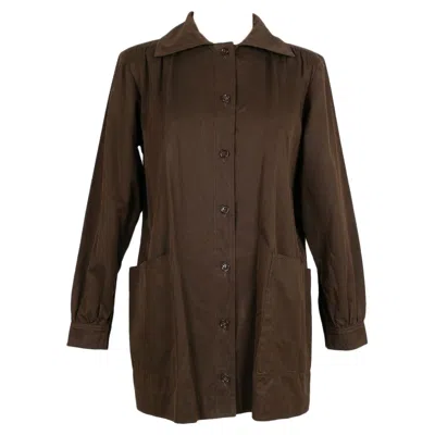 Pre-owned Saint Laurent Yves  Brown Cotton Shirt