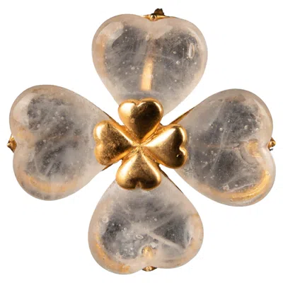 Pre-owned Saint Laurent Yves  'clover' Brooch By Yves  Haute Couture Circa 199 In Multi