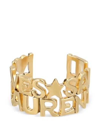 Saint Laurent Yves  Cuff In Metal In Gold
