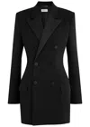 Saint Laurent Double-breasted Wool Blazer In Black