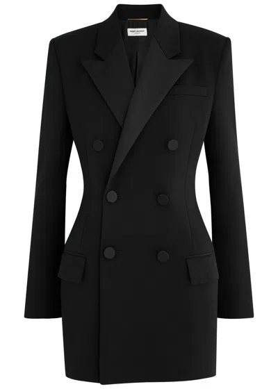 SAINT LAURENT SAINT LAURENT DOUBLE-BREASTED WOOL BLAZER