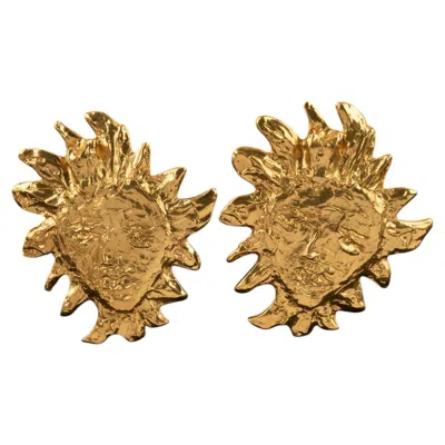 Pre-owned Saint Laurent Yves  Earrings 'sun' By Yves  Spring 1988 In Multi