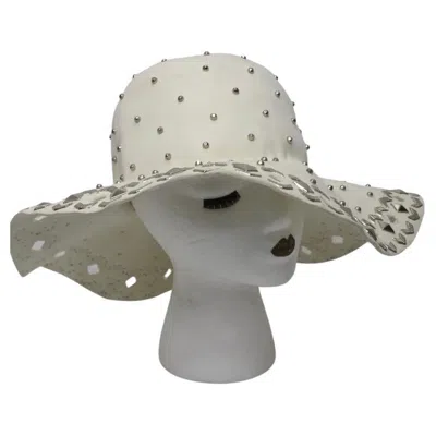 Pre-owned Saint Laurent Yves  Gem Encrusted Floppy Hat Circa 1970s In Gray