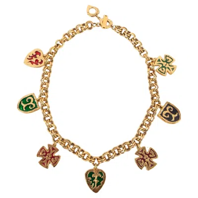Pre-owned Saint Laurent Yves  Golden Metal Necklace In Multi