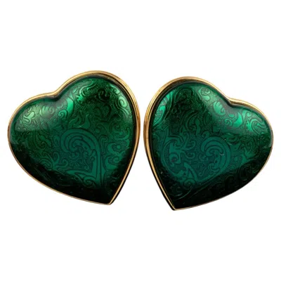 Pre-owned Saint Laurent Yves  Heart Earrings By Yves  Haute Couture Fall-winte In Multi