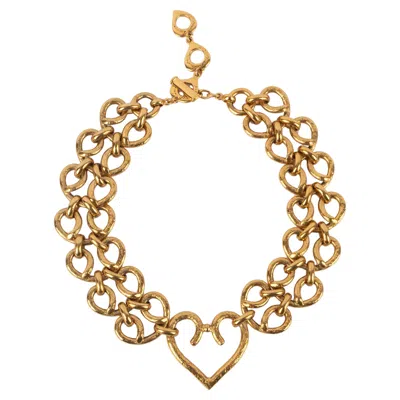 Pre-owned Saint Laurent Yves  Heart Necklace In Multi
