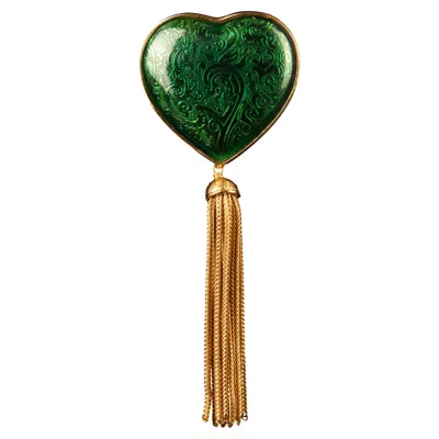 Pre-owned Saint Laurent Yves  'heart' Pendant Brooch By Robert Goossens Winter 1992-1993 In Multi