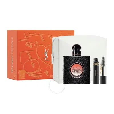Saint Laurent Yves  Ladies Black Opium Gift Set Fragrances 3614274121377 In White