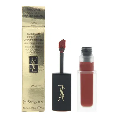 Saint Laurent Yves  Ladies Couture Velvet Cream Liquid Lipstick 0.2 oz (tester) 212 Rouge Rebel Makeu