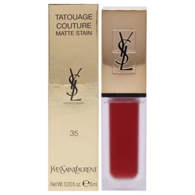 Saint Laurent Yves  Ladies Tatouage Couture Liquid Matte Lip Stain 0.2 oz 35 Rouge Tatouage Makeup 36 In Red