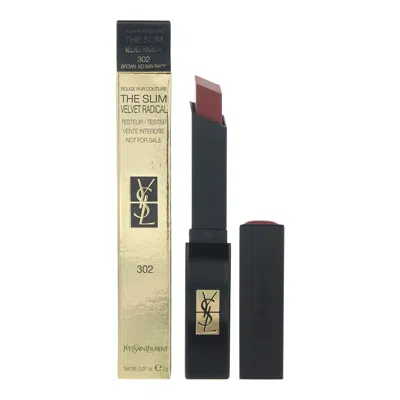 Saint Laurent Yves  Ladies The Slim Velvet Radical Lipstick 0.07 oz (tester) 302 Brown No Way Back Ma