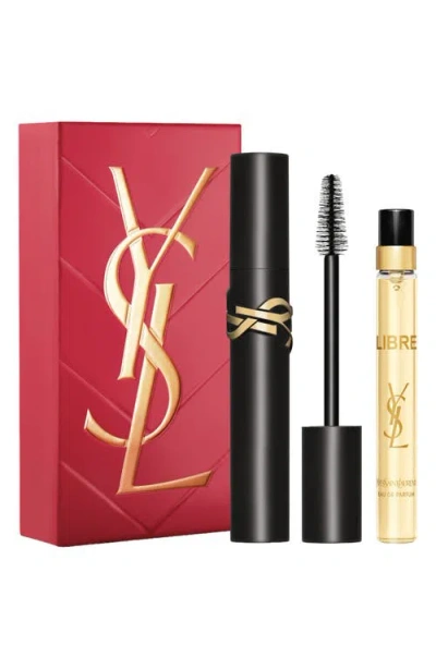 Saint Laurent Yves  Lash Clash & Libre Eau De Parfum Mother's Day Gift Set $71 Value In Transparent