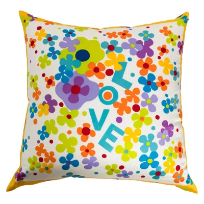 Pre-owned Saint Laurent Yves  Love Silk Scarf Custom Pillow In Sand