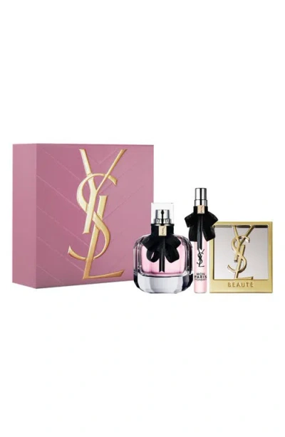 Saint Laurent Yves  Mon Paris Eau De Parfum 3-piece Gift Set $177 Value In Transparent