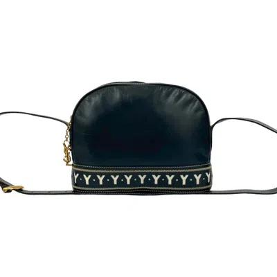 Pre-owned Saint Laurent Yves  Navy Leather Shoulder Bag ()
