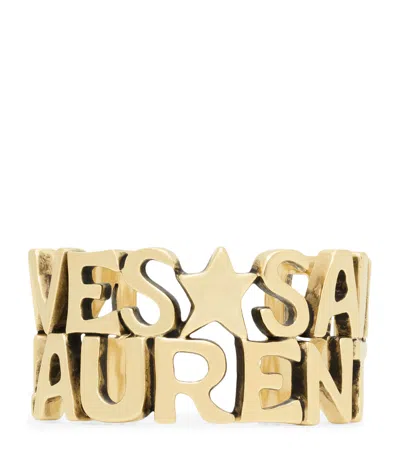 Saint Laurent Yves  Open Cuff In Yellow